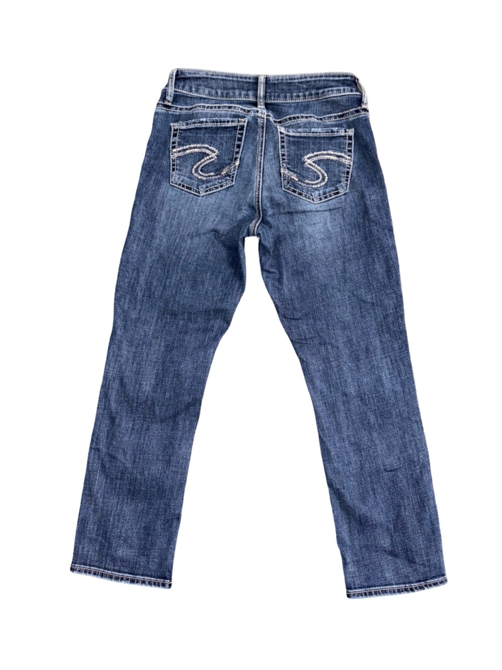 Silver Jeans Elyse Capri Jeans Size 28 Mid Rise Stretch Denim W28 L23.5